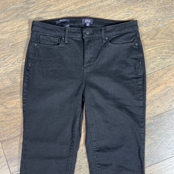 NYDJ Sheri Slim Jeans Black Sz 10 EUC - Picture 2 of 6